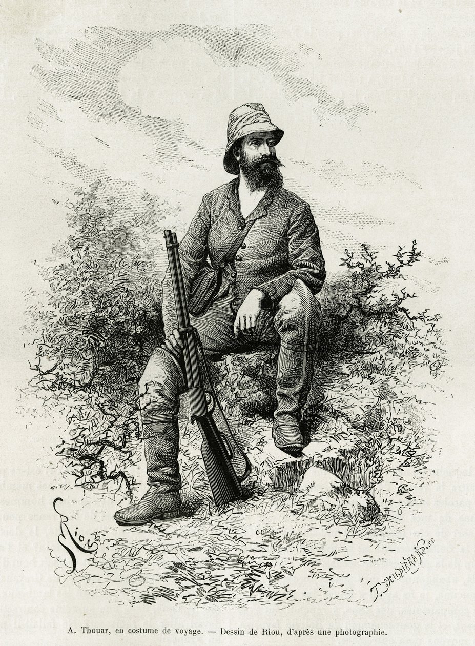 Portræt af Emile Arthur Thouar af Edouard Riou