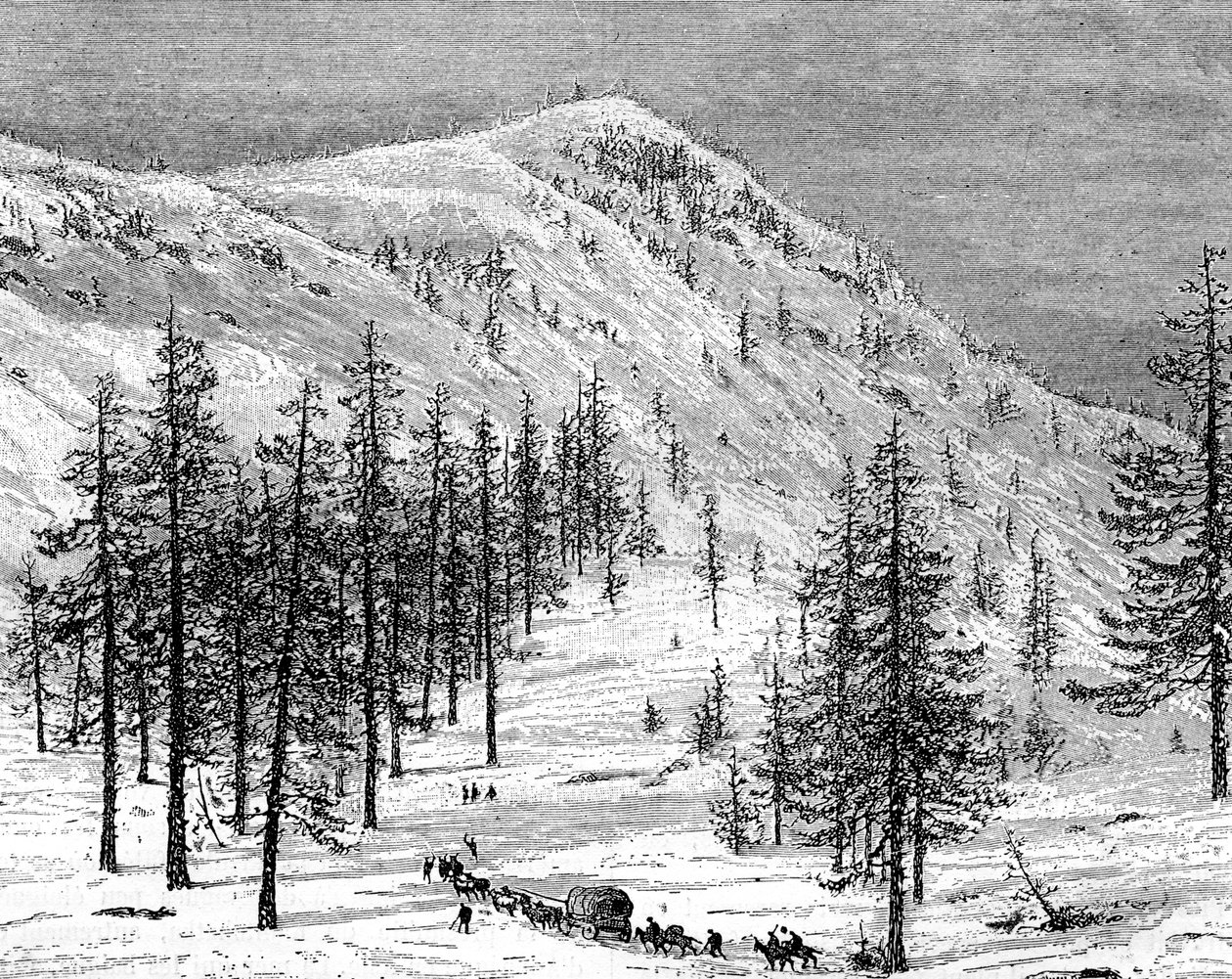 Sierra Nevada-bjergene, USA, 1800-tallet. af Edouard Riou