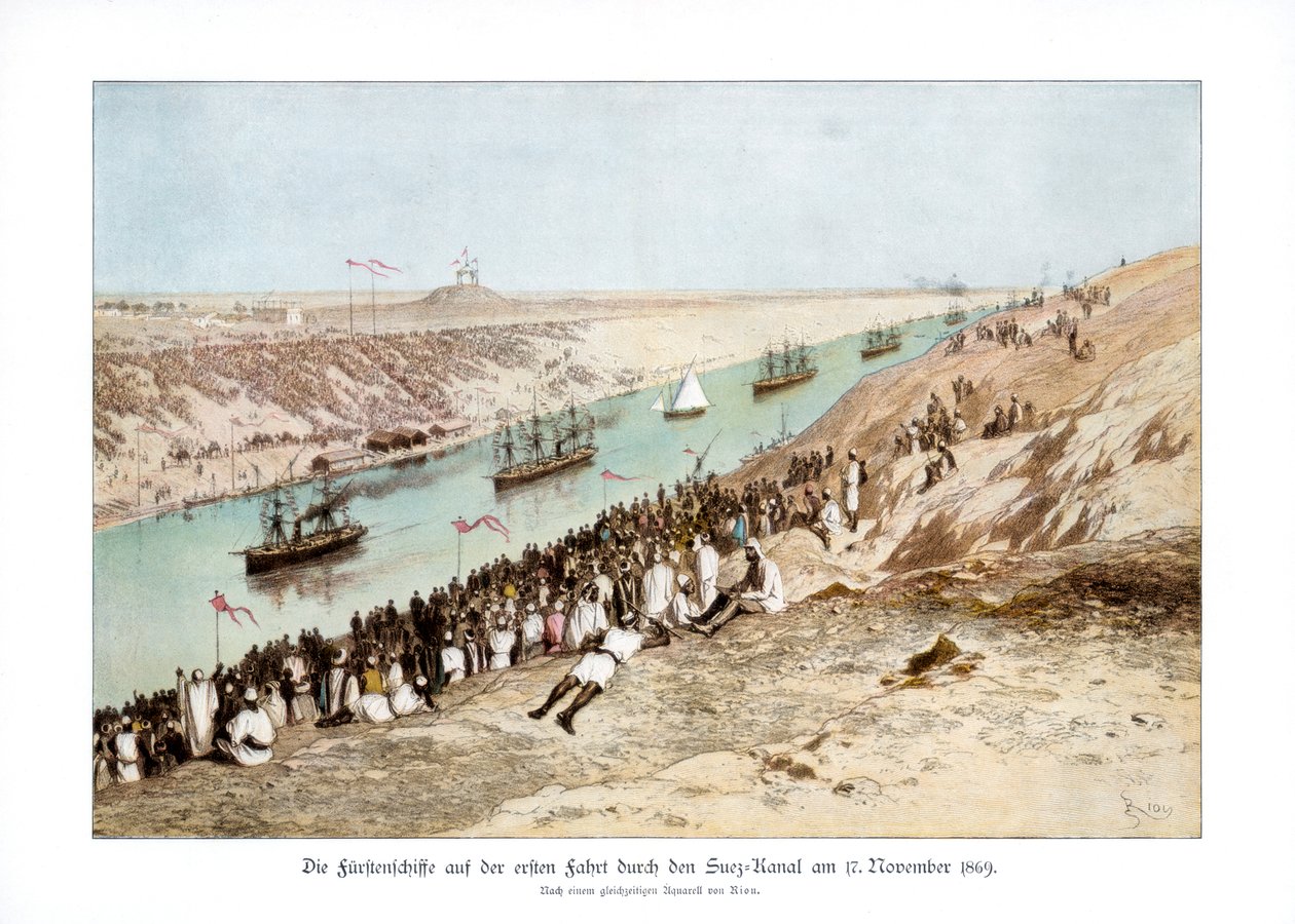 Indvielsen af Suez-kanalen, 17. november 1869, 1900. af Edouard Riou