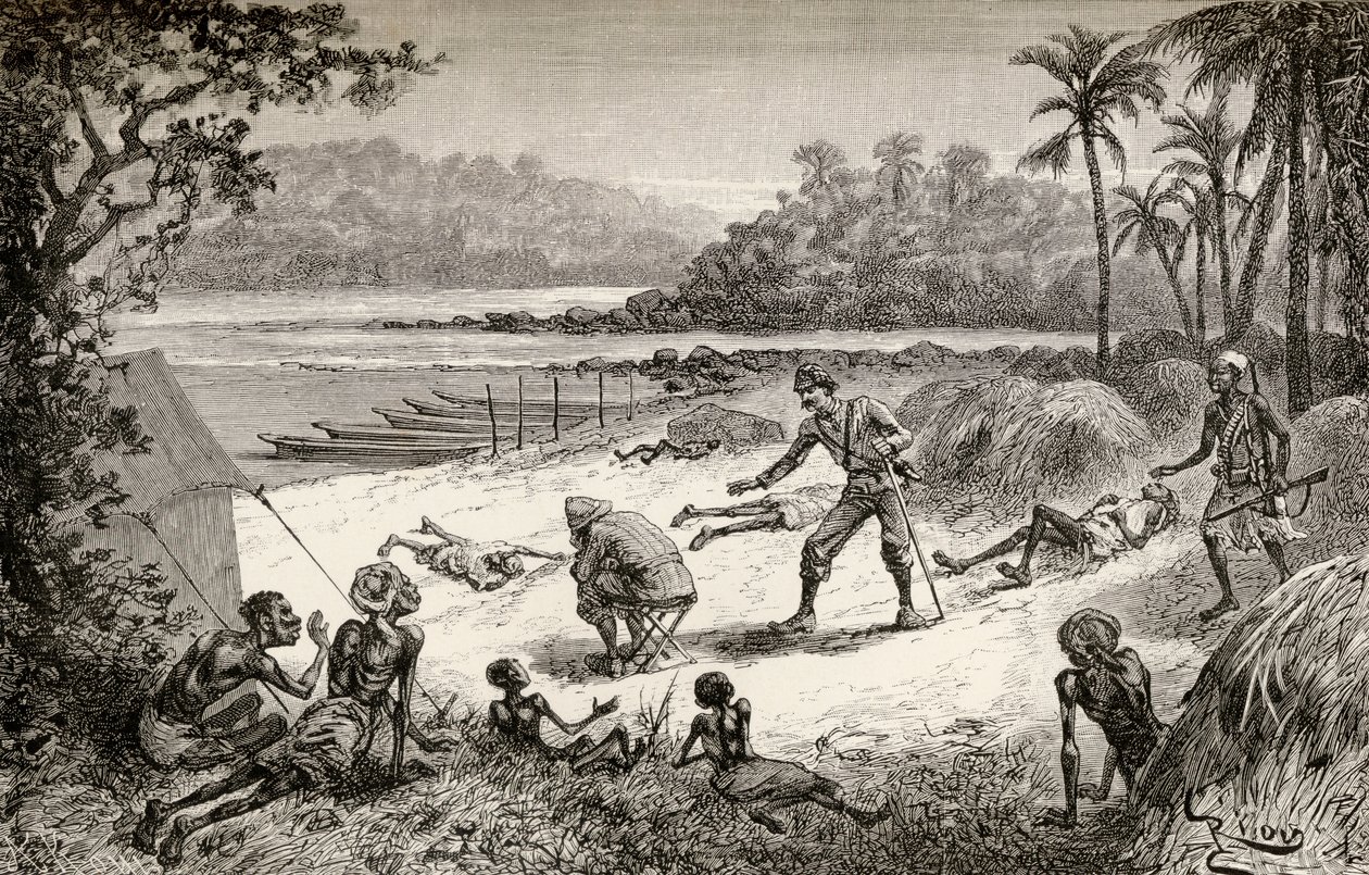Redningen af Robert H. Nelson og de overlevende i Starvation Camp, Ipoto af Edouard Riou