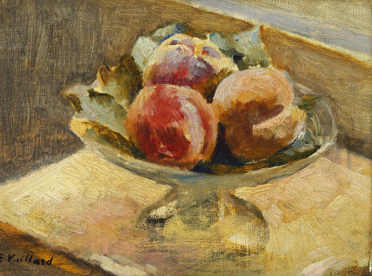 En skål ferskner; Fiskeanlægget, c.1889 af Edouard Vuillard
