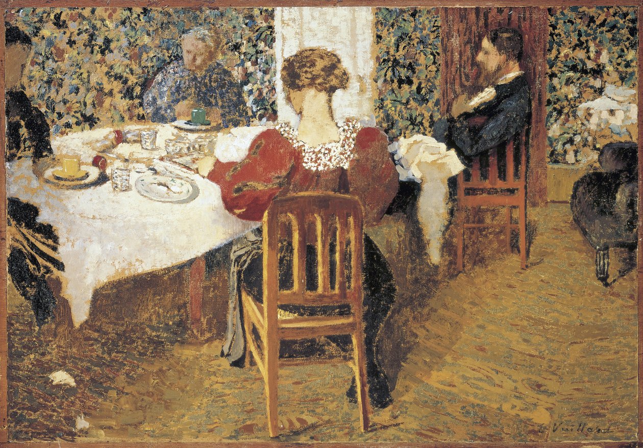Ved bordet (Le Dejeuner) af Vuillard, Edouard (1868-1940) af Edouard Vuillard