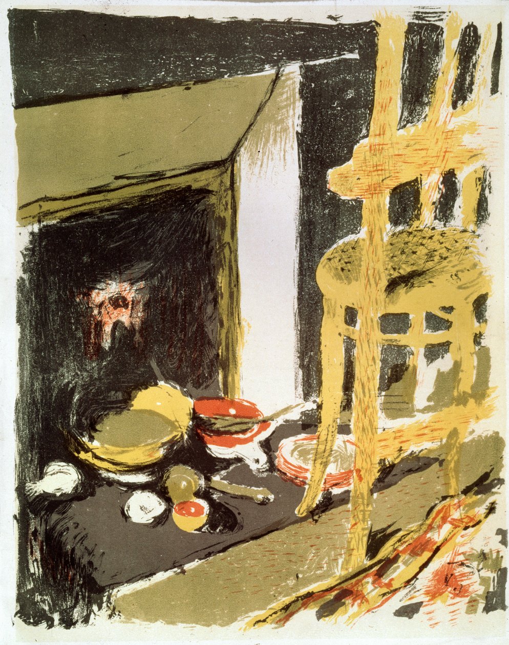 Ved ildstedet, 1899. af Edouard Vuillard
