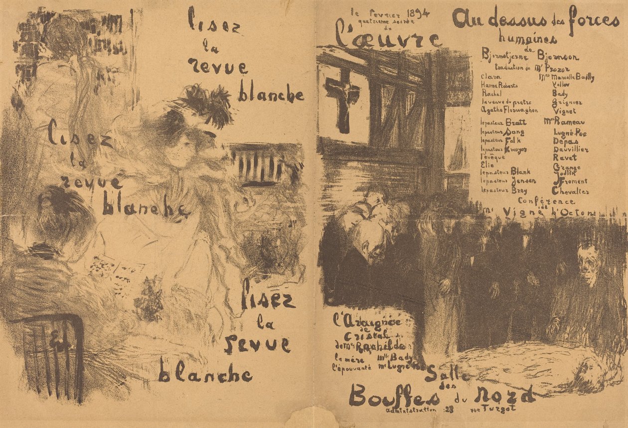 Over menneskelige kræfter, Krystaledderkoppen, 1894. af Edouard Vuillard