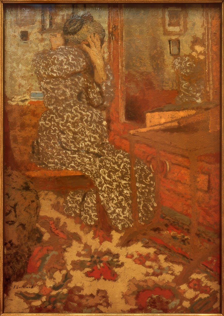 Når du laver dit hår af Edouard Vuillard