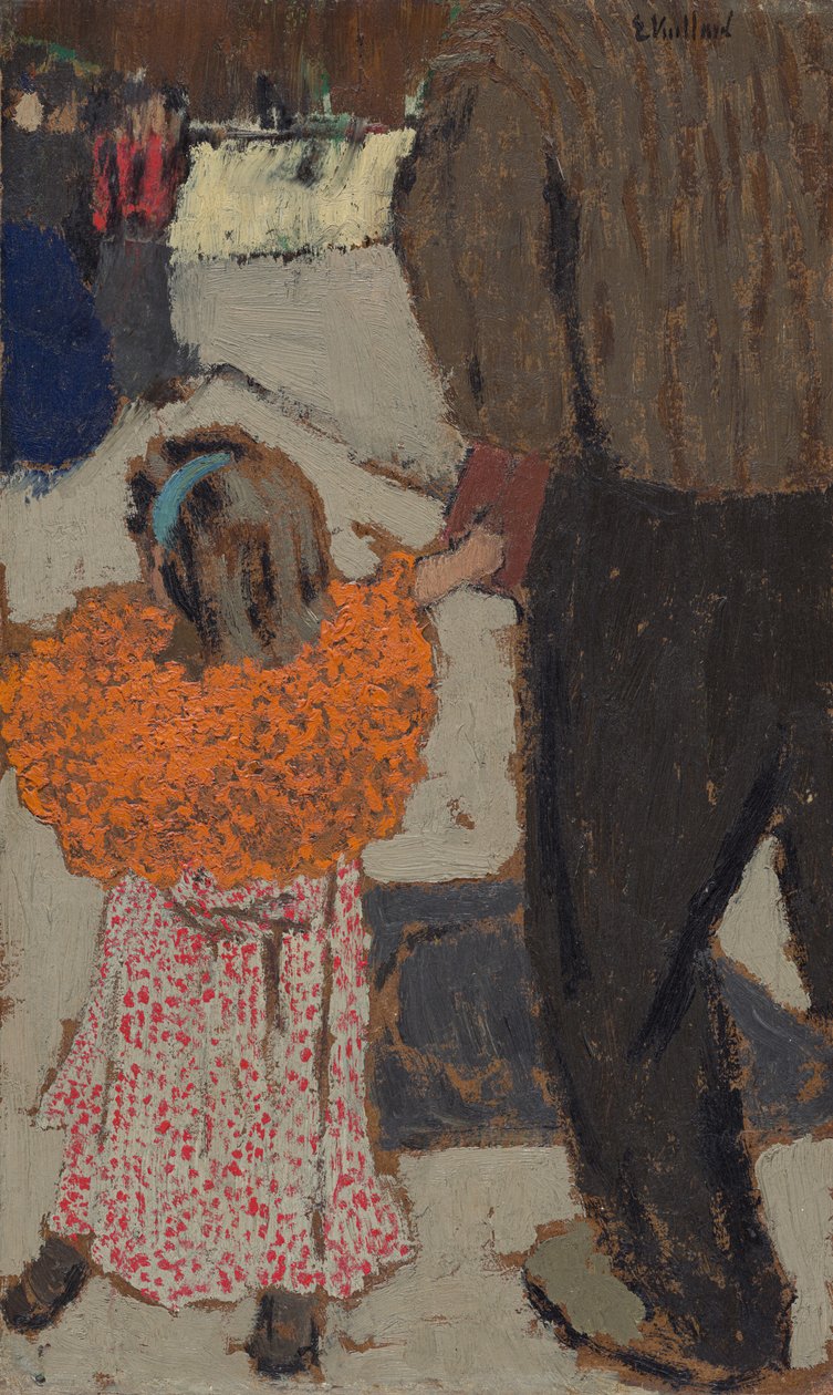 Kind mit rotem Schal af Edouard Vuillard
