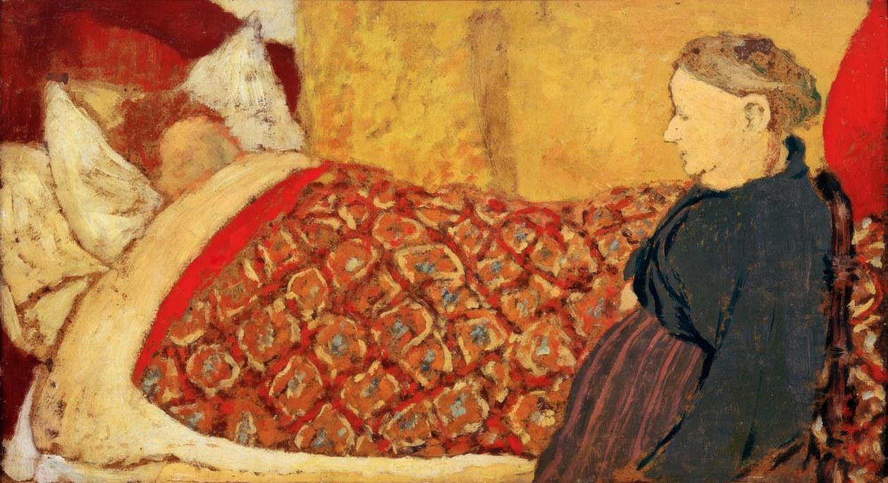 Vuggevisen: Marie Roussel i sengen af Edouard Vuillard