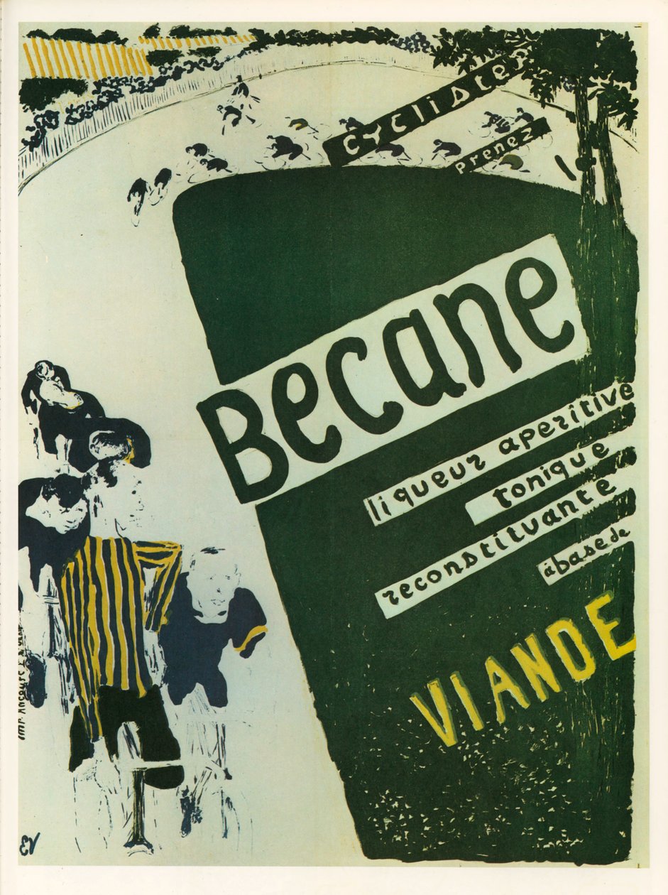 Edouard Vuillard: Becane - aperitif tonic likør ... (litho) af Edouard Vuillard