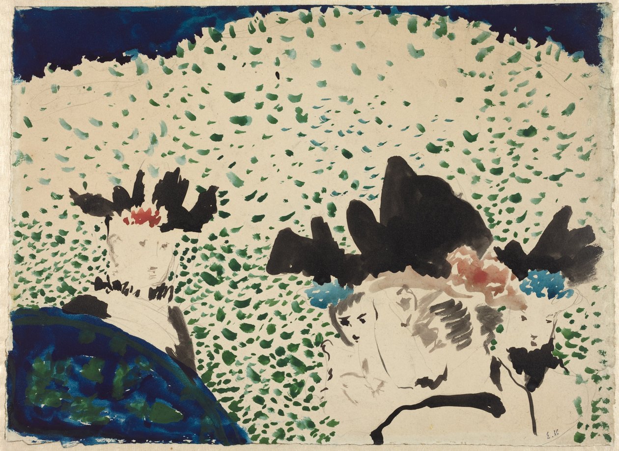 Fire damer med smarte hatte af Edouard Vuillard