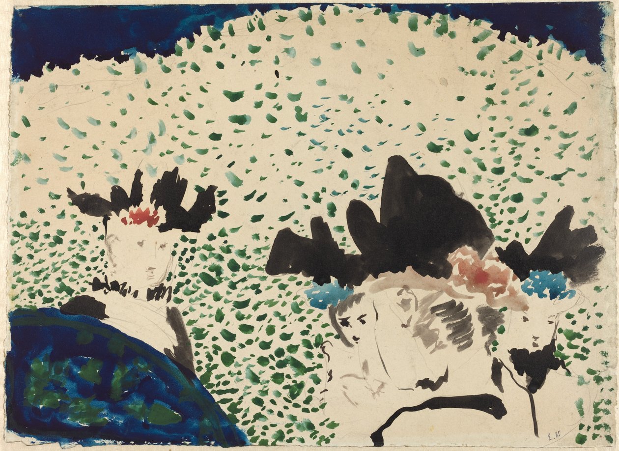 Fire damer med smarte hatte, 18921893. af Edouard Vuillard