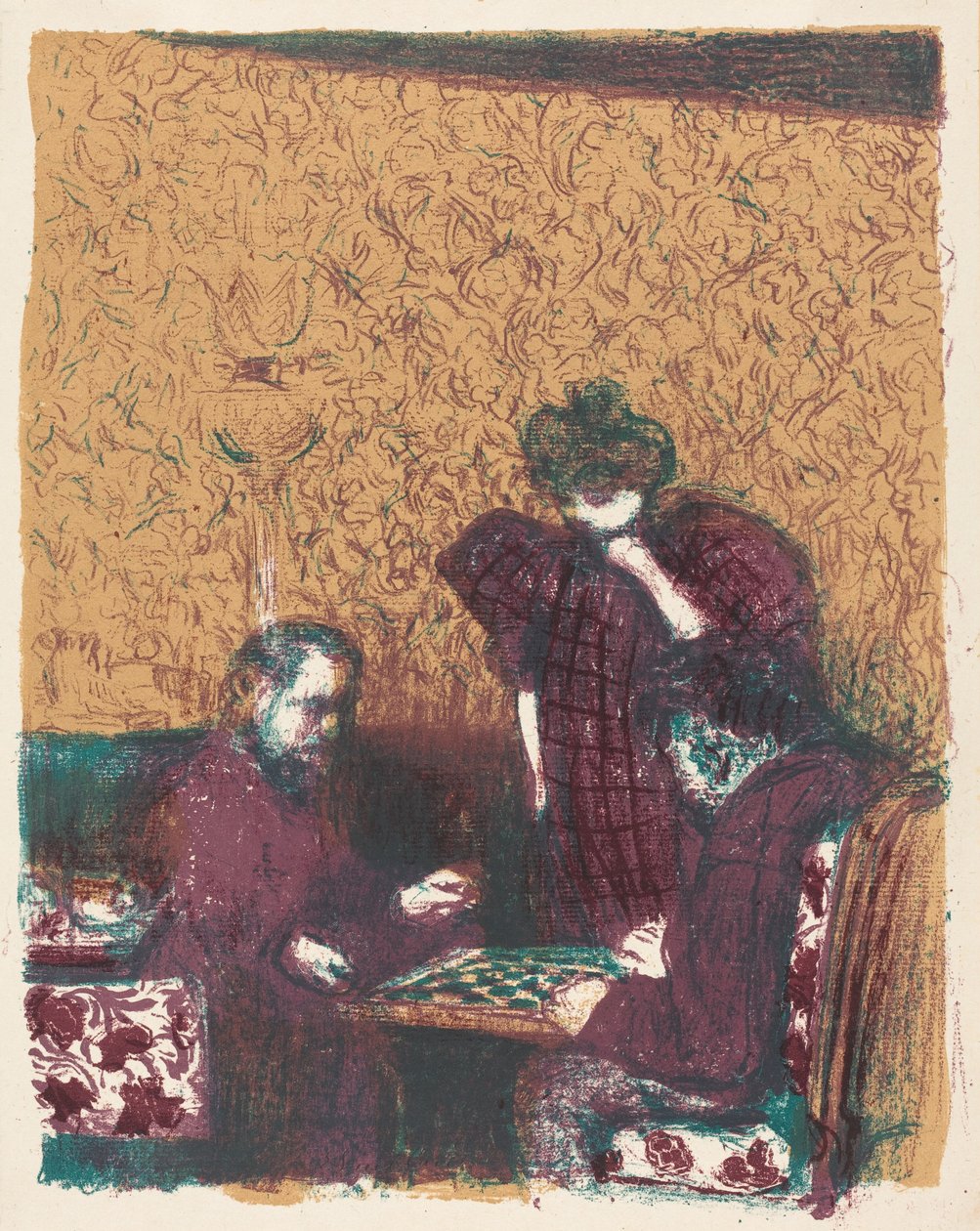 Dame-Spiel af Edouard Vuillard
