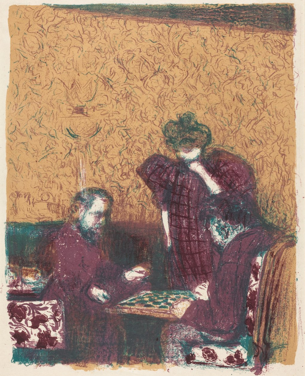 Das Damespiel af Edouard Vuillard