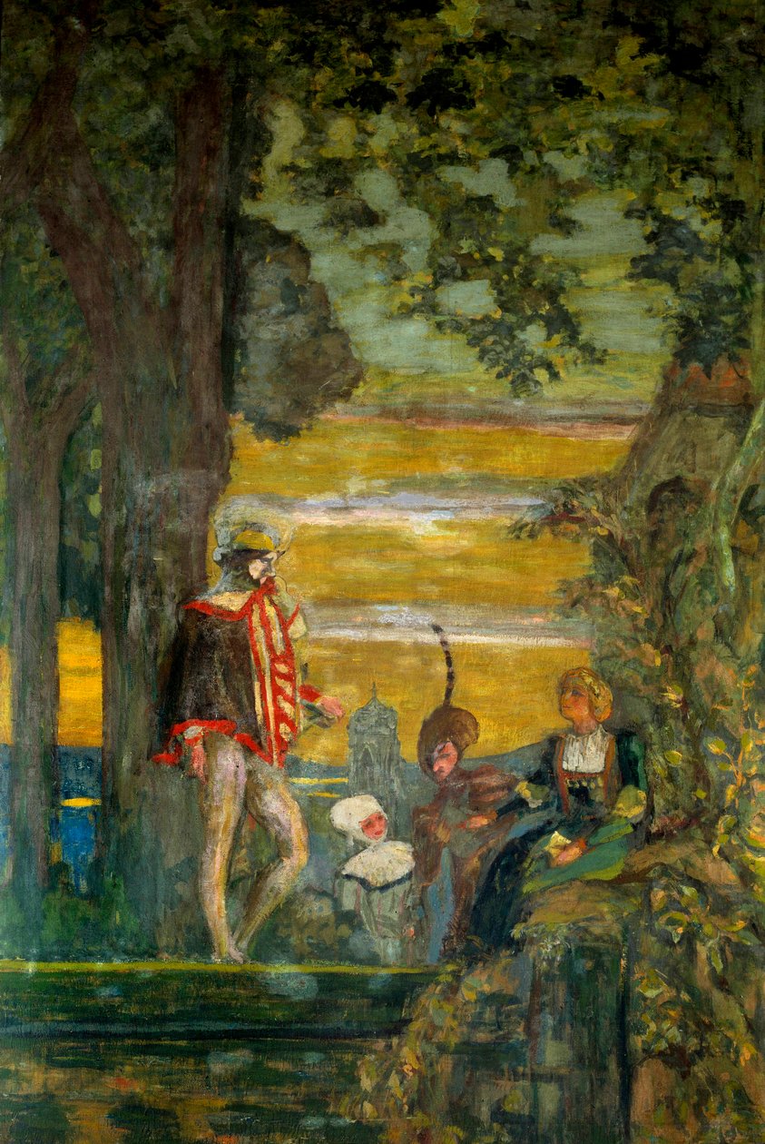 Griselidis Illustration af historien af Charles Perrault, Paris fra det 20. århundrede, Komedie fra Champs Elysees (olie på lærred) af Edouard Vuillard