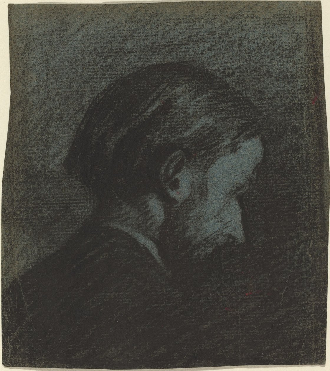 Hovedet af en skægget mand af Edouard Vuillard