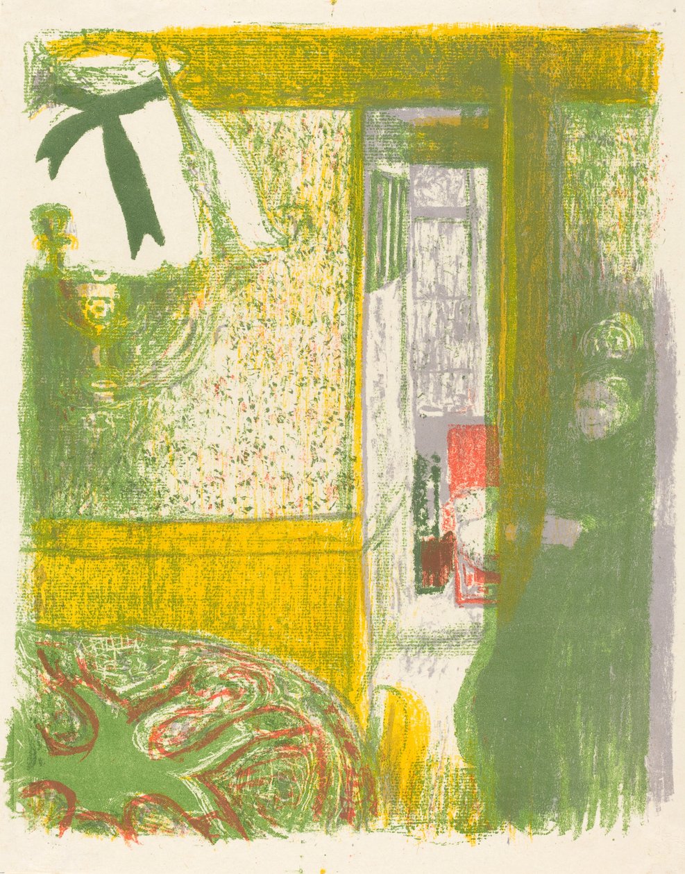 Interiør med hængende lampe (Interieur a la suspension) af Edouard Vuillard