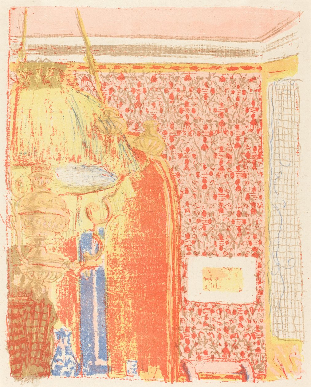 Interiør med Pink Tapet III Interieur aux tentures roses III, ca. 1896 udgivet 1899. af Edouard Vuillard