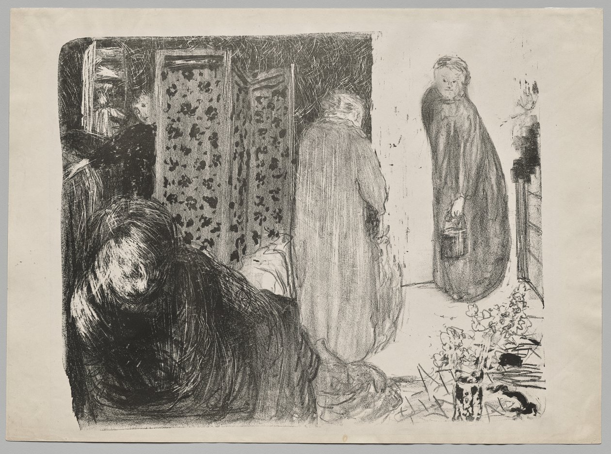 Interiør med skærm af Edouard Vuillard