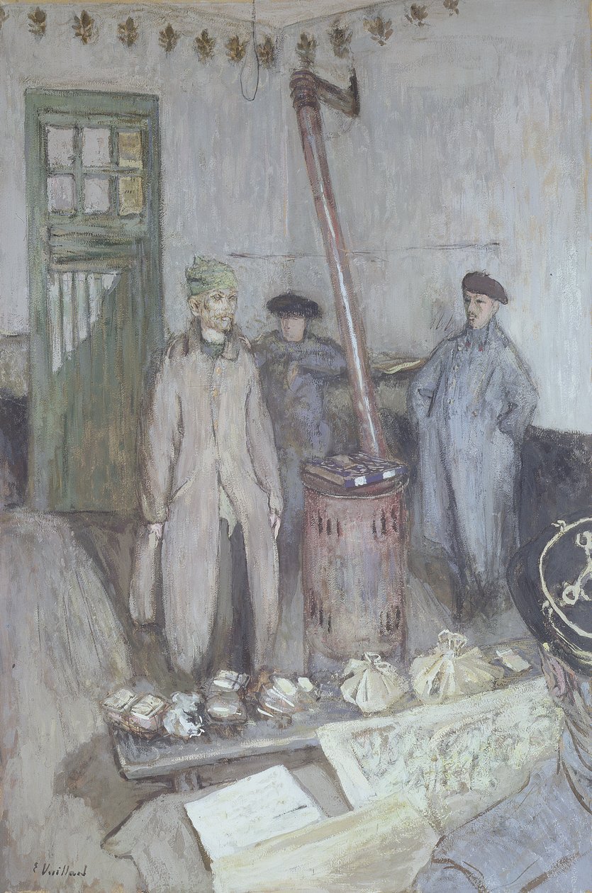 Forhør af en tysk fange af en fransk officer, 1917 af Edouard Vuillard