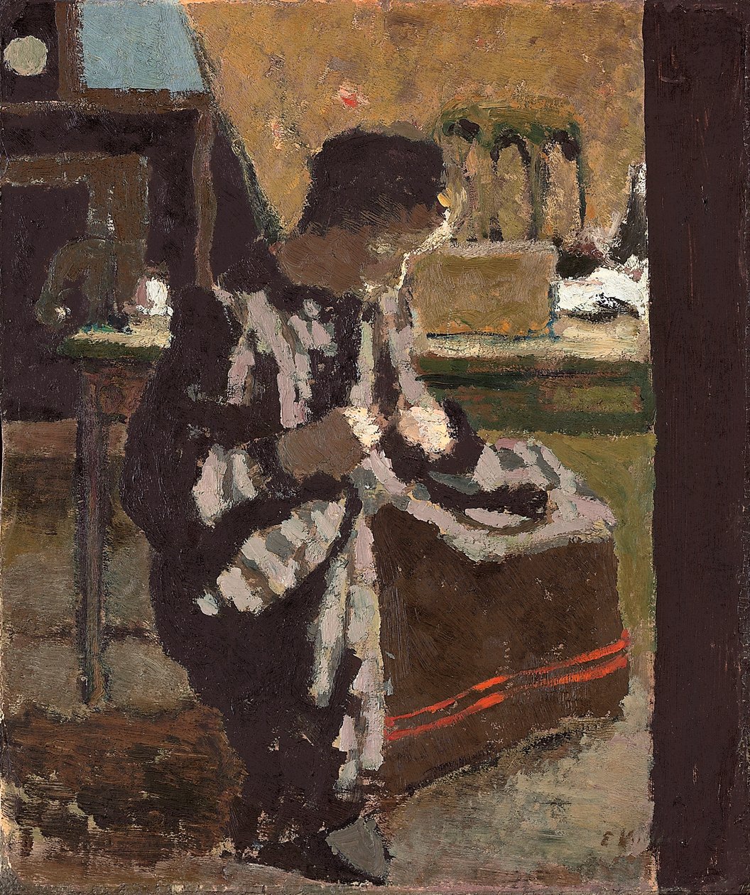La Couture, ca. 1893 (olie på papir lagt om bord) af Edouard Vuillard