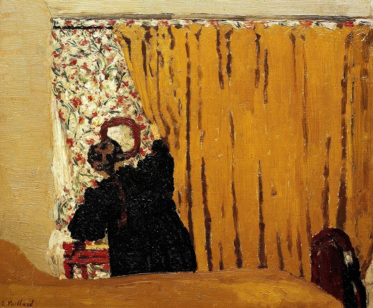 Det gule gardin / 1893 af Edouard Vuillard