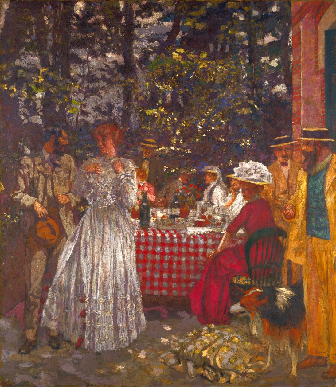 Terrassen ved Vasouy, frokosten - Vuillard, edouard (1868-1940) Terrassen ved Vasouy, frokosten Olie på lærred 1901 National Gallery, London 218,4x190 af Edouard Vuillard