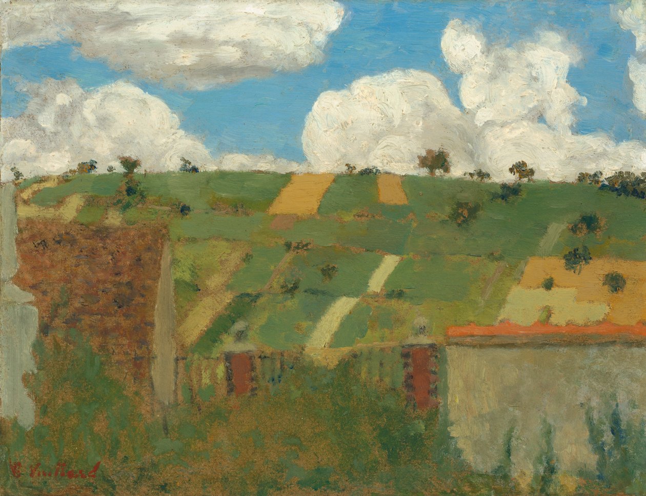Landskabet i Ile-de-France, ca. 1894. af Edouard Vuillard