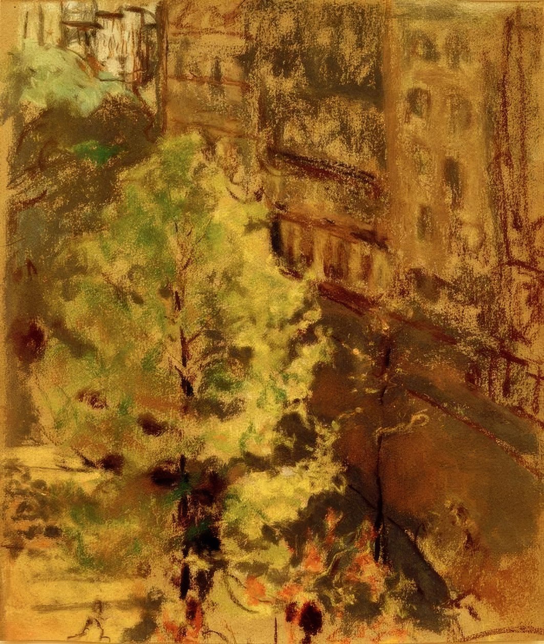 Berlioz-pladsen, virkningen af ​​morgensolen af Edouard Vuillard