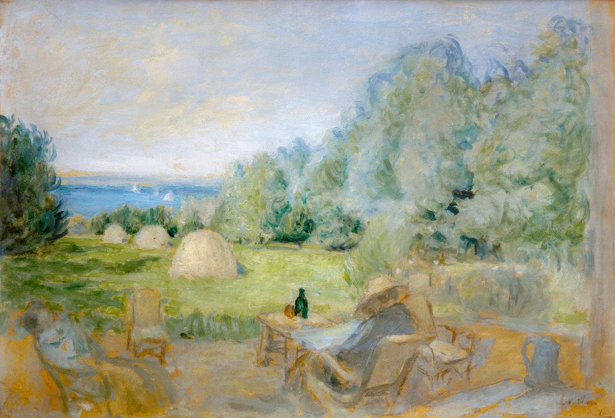 Høstakke ved Jardin des Étincelles i Criqueboeuf af Edouard Vuillard