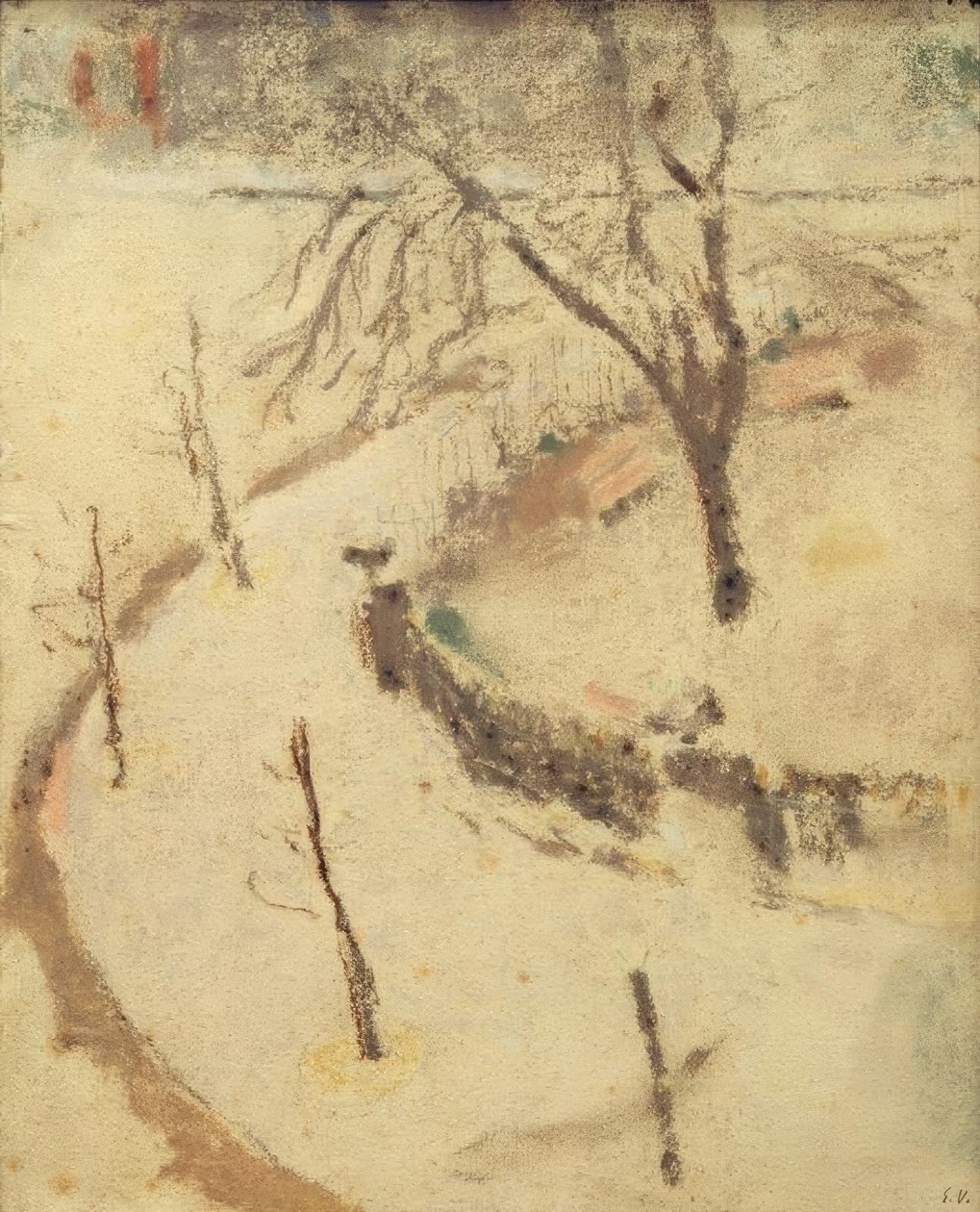 Vinter på Square Berlioz af Edouard Vuillard