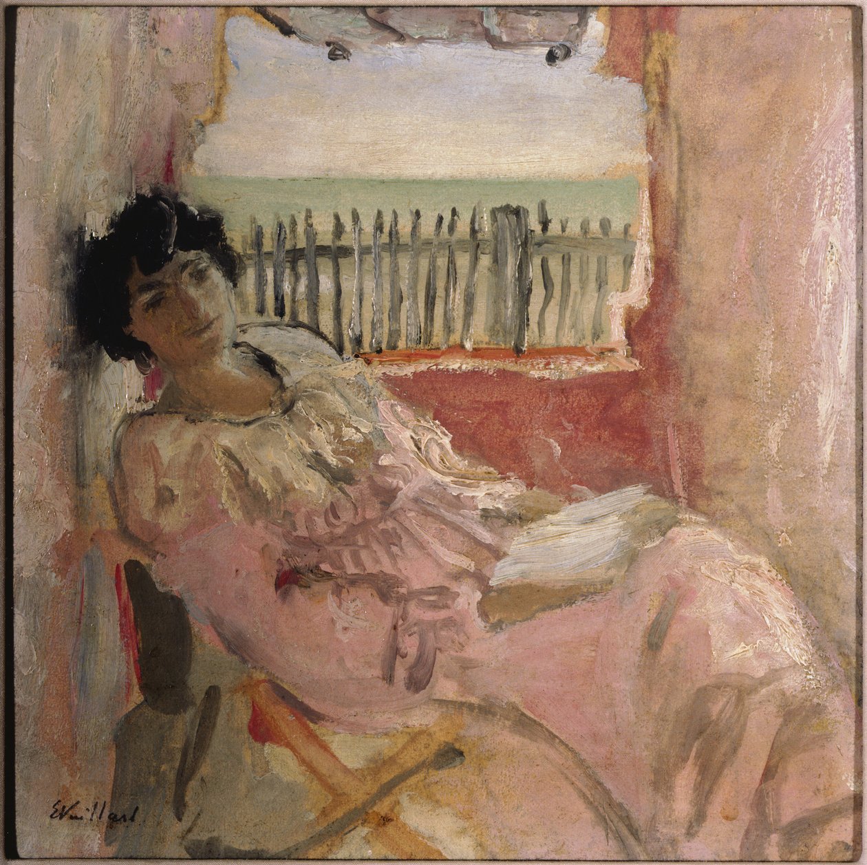 Lucy Hessel ved kysten, ca 1904 af Edouard Vuillard