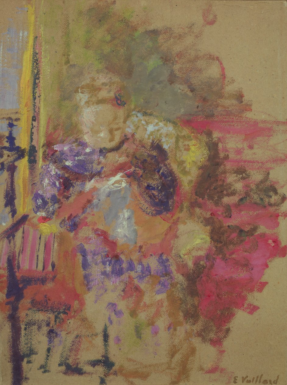 Madame Vuillard Syning, ca. 1905 af Edouard Vuillard