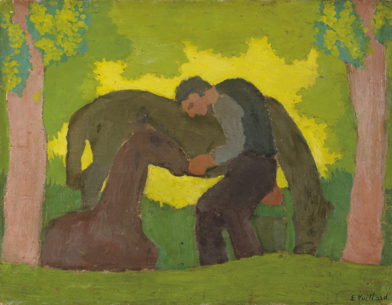 Mand med to heste, 1890 af Edouard Vuillard