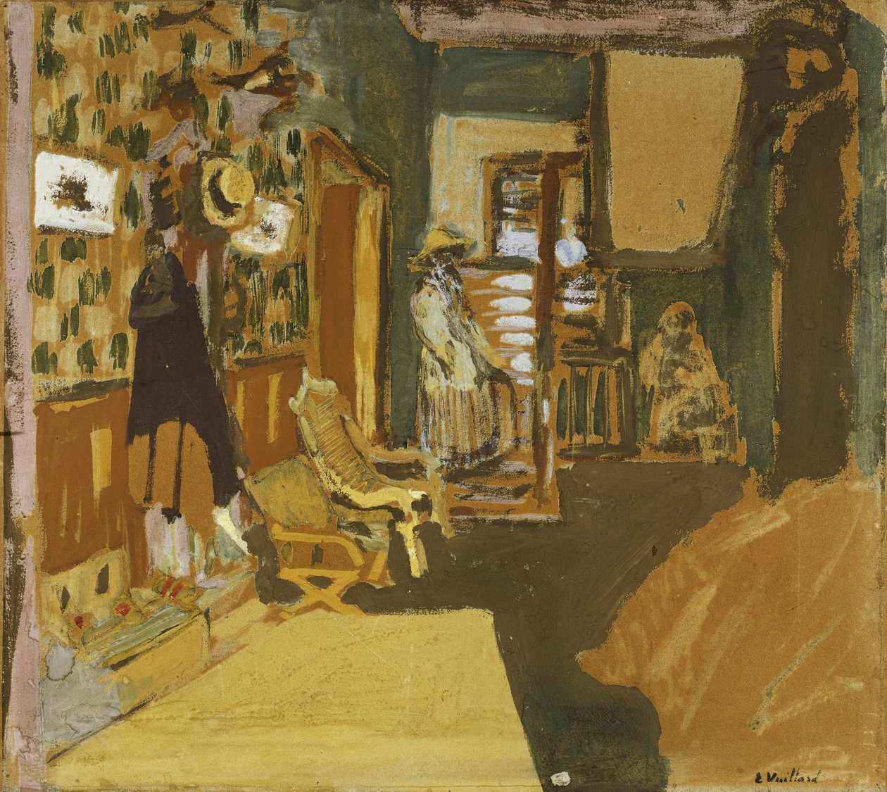 Mme Hessel i Gangen, c.1909 af Edouard Vuillard