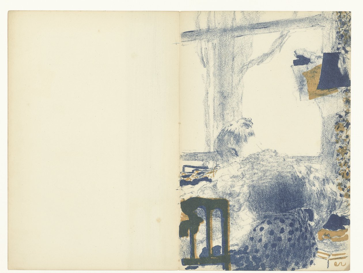 Syerske sidder ved vinduet i interiøret La Couturière af Edouard Vuillard