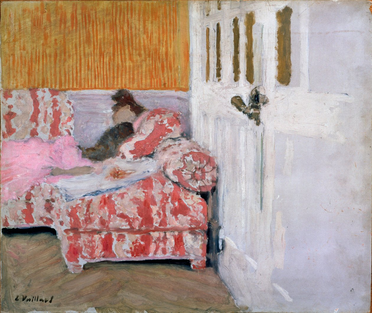 [På sofaen Det hvide rum, 1890-1893. af Edouard Vuillard