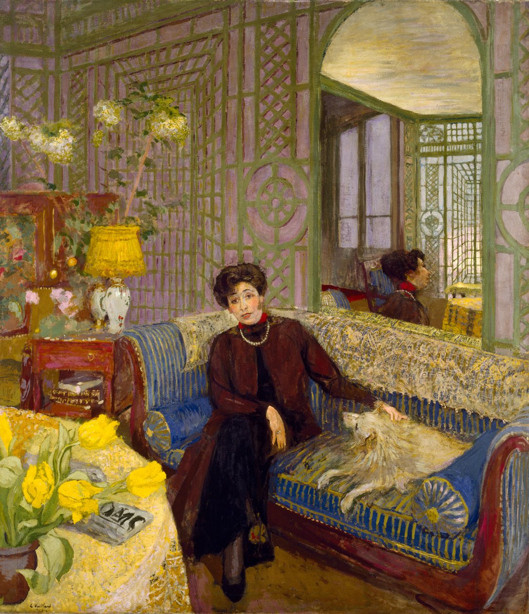 Portræt af Marcelle Aron, hustru til Tristan Bernard (1866-1947) 1914 af Edouard Vuillard