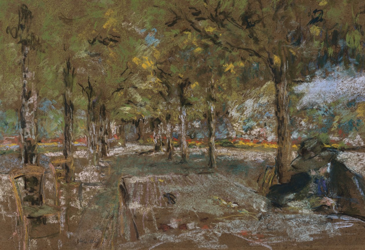 Læsning under træerne i Amfreville, ca. 1906 af Edouard Vuillard