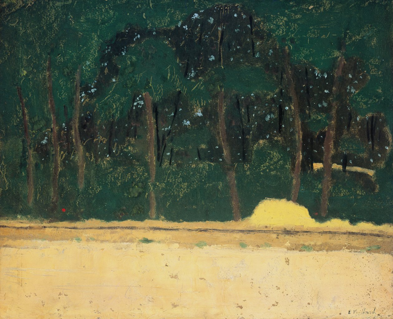 Rute på kanten af skoven, ca. 1904 (olie på pap på træ) af Edouard Vuillard