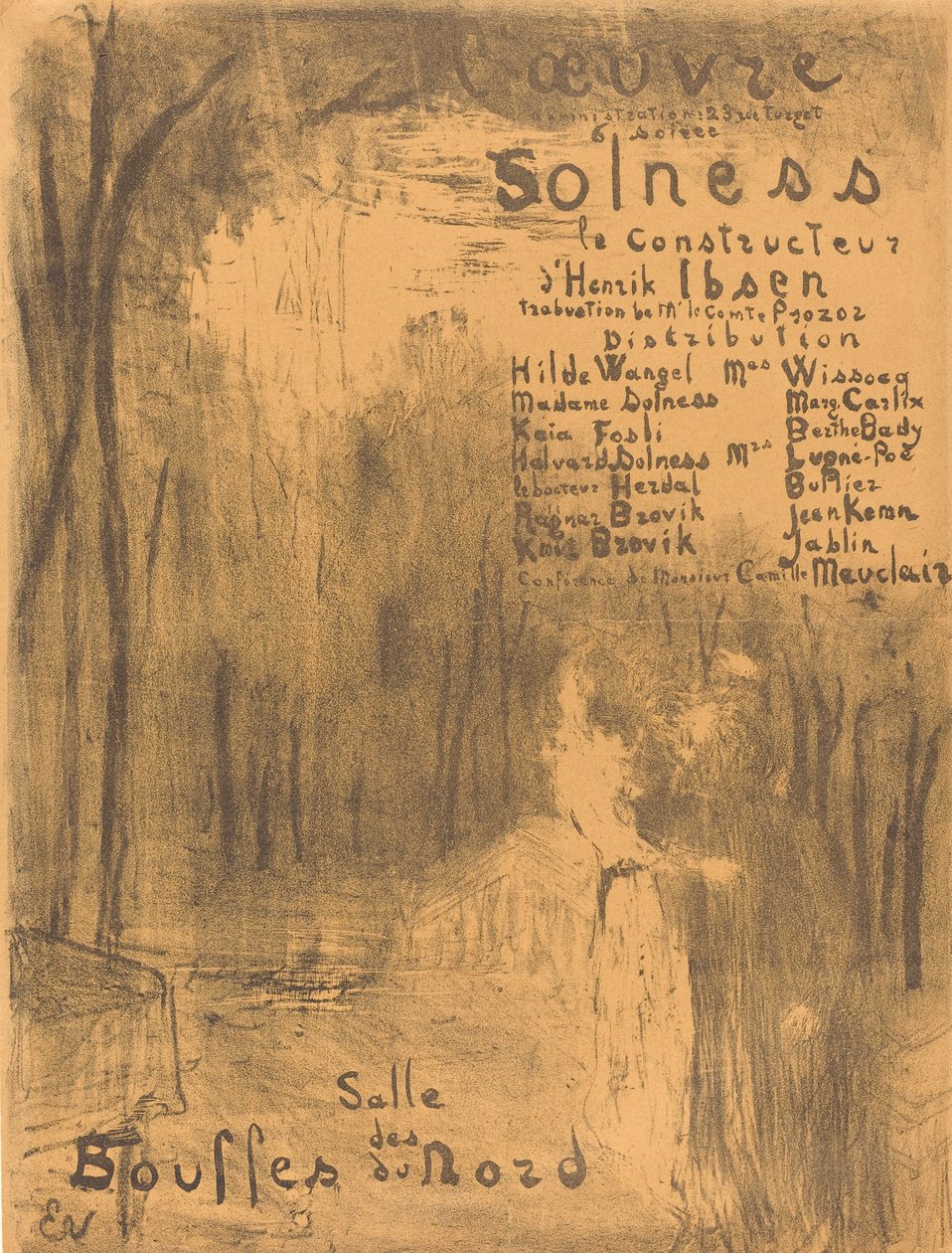 Bygmester Solness, 1894. af Edouard Vuillard