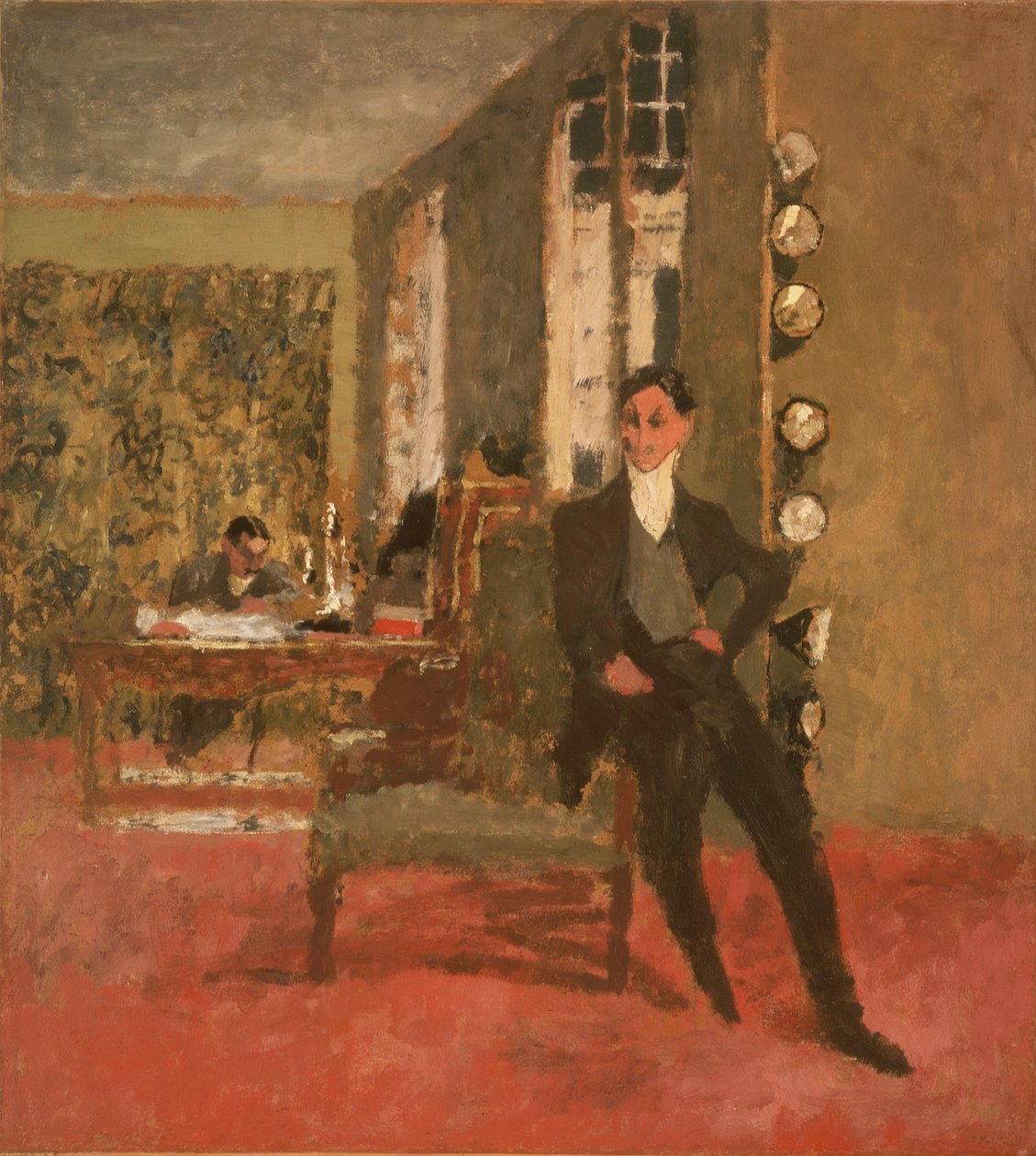 The Art Dealers (The Bernheim-Jeune Brothers) 1908 (olie på plade, monteret på lærred) af Edouard Vuillard