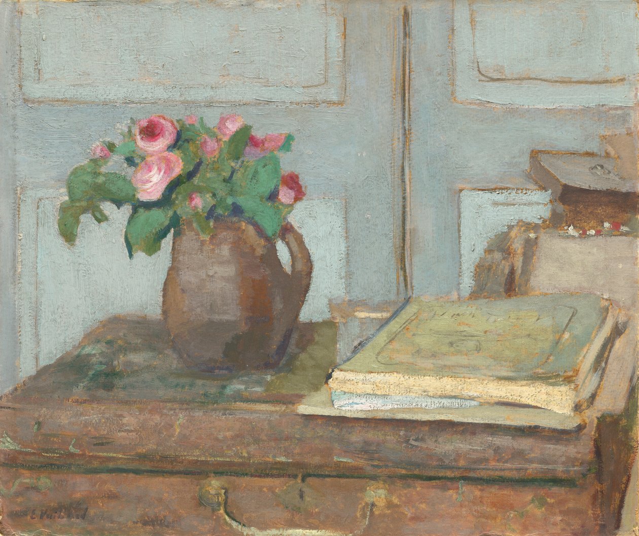 Kunstnerens Malerkasse og Moseroser af Edouard Vuillard