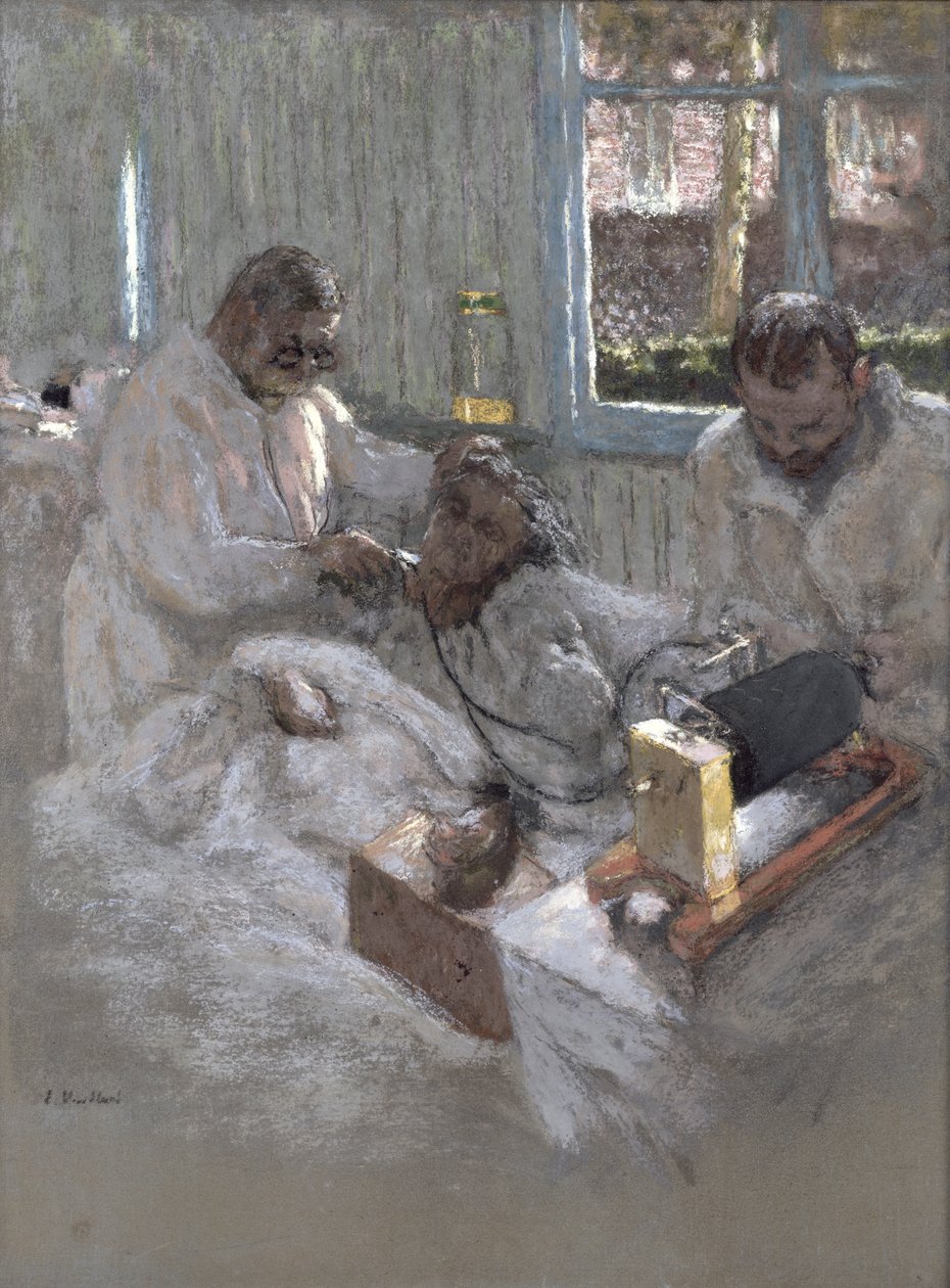 Kardiologen Henri Vaquez (1860-1936) og hans assistent, doktor Parvu, i la Pitie, ca. 1918-21 (pastel på papir) af Edouard Vuillard