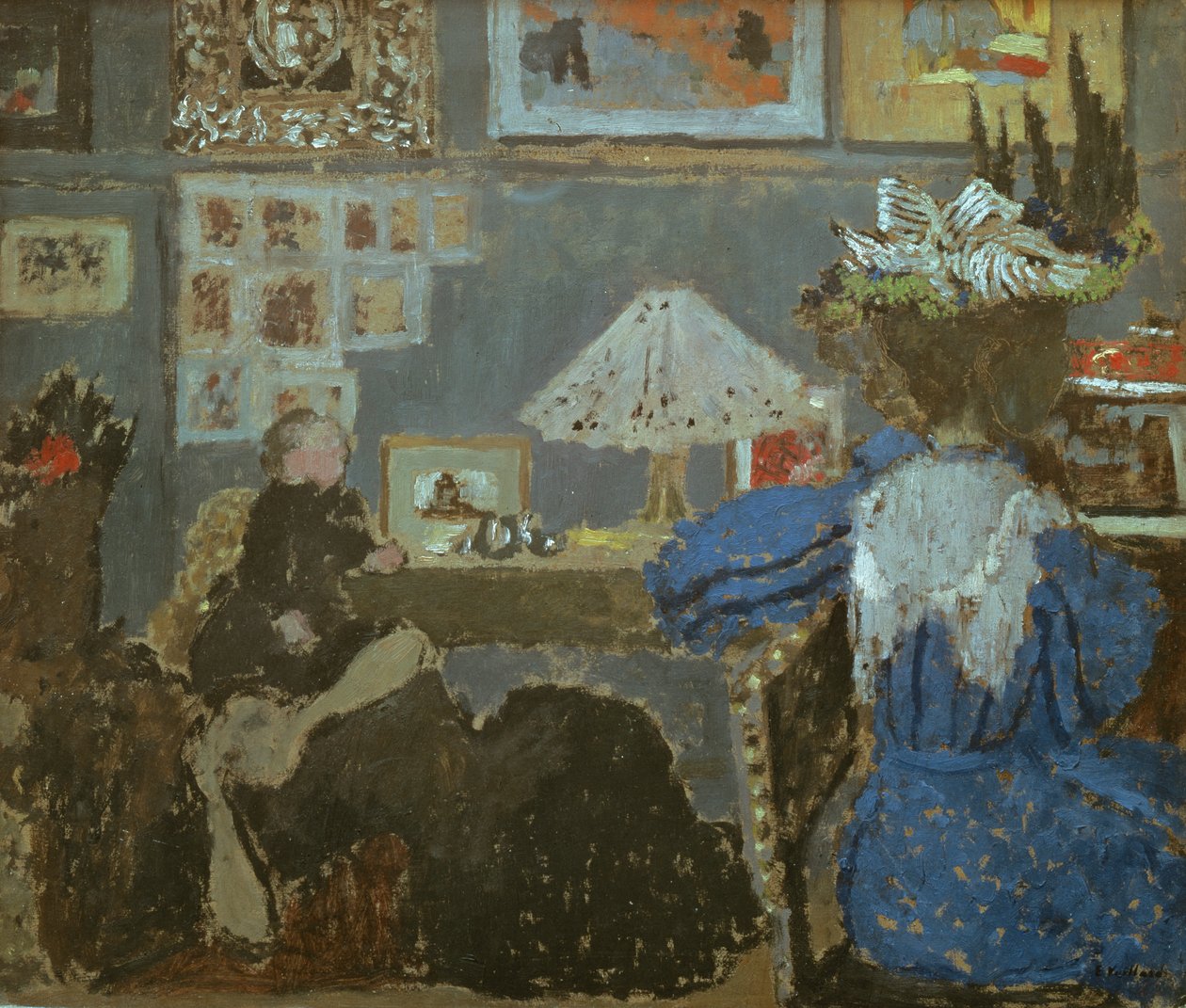 The Woman in Blue, 1890 (olie på kort) af Edouard Vuillard