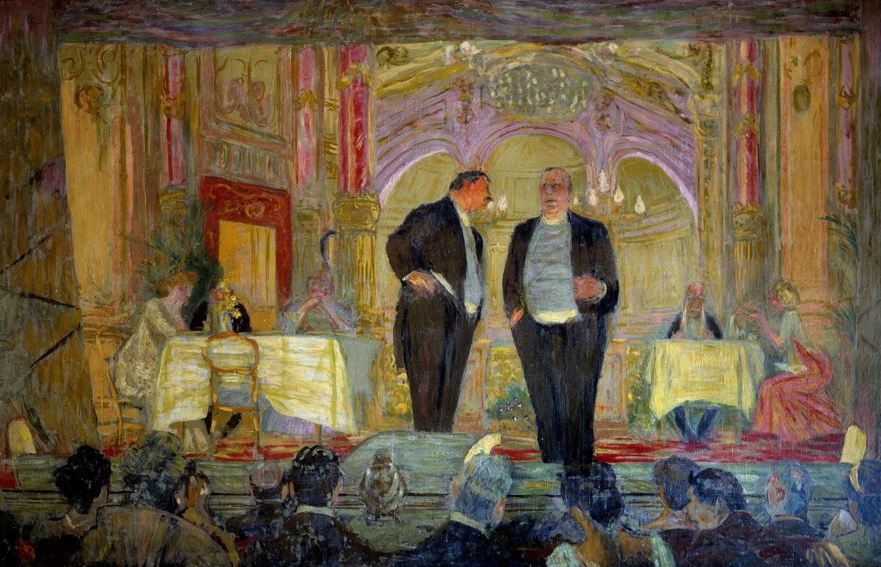 Den lille cafe, det 20. århundrede. Paris, Komedie af Champs Elysees af Edouard Vuillard