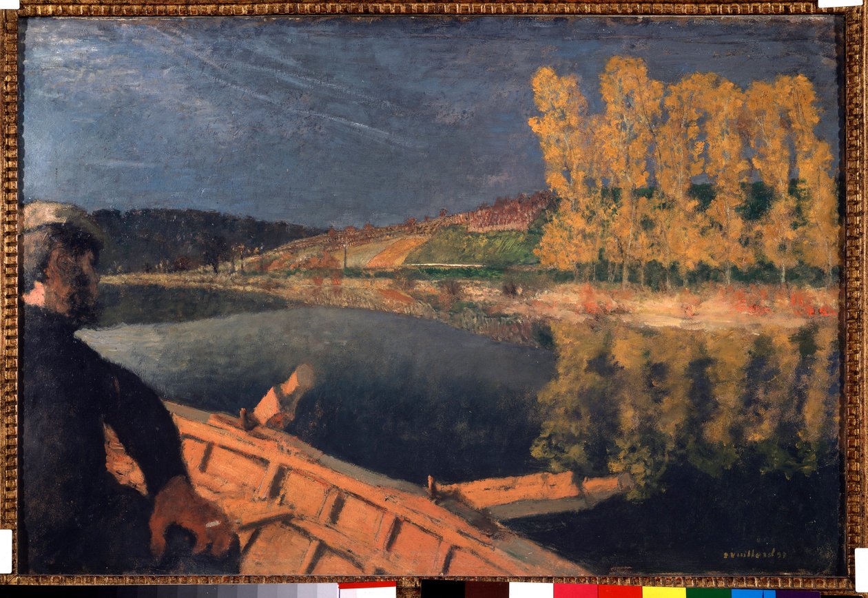 Smugleren. Cipa (Xavier Cyprien) Godebski (1874-1937) på Yonne-floden af Edouard Vuillard