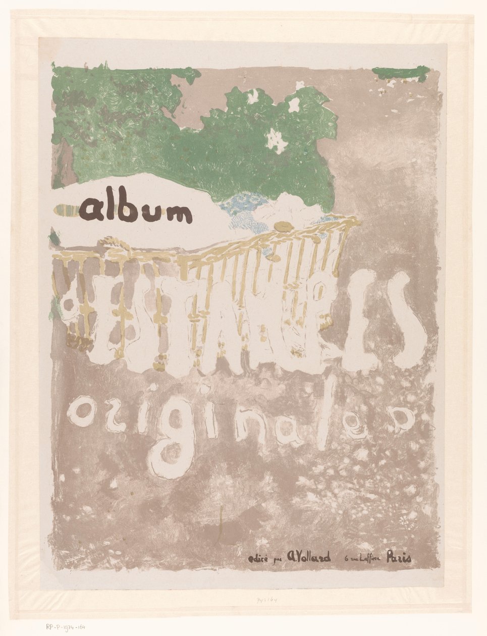 Titelprent voor: Albummet med originale tryk fra Vollard-galleriet, vol. 2 Album med originale tryk (titel på objekt) af Edouard Vuillard