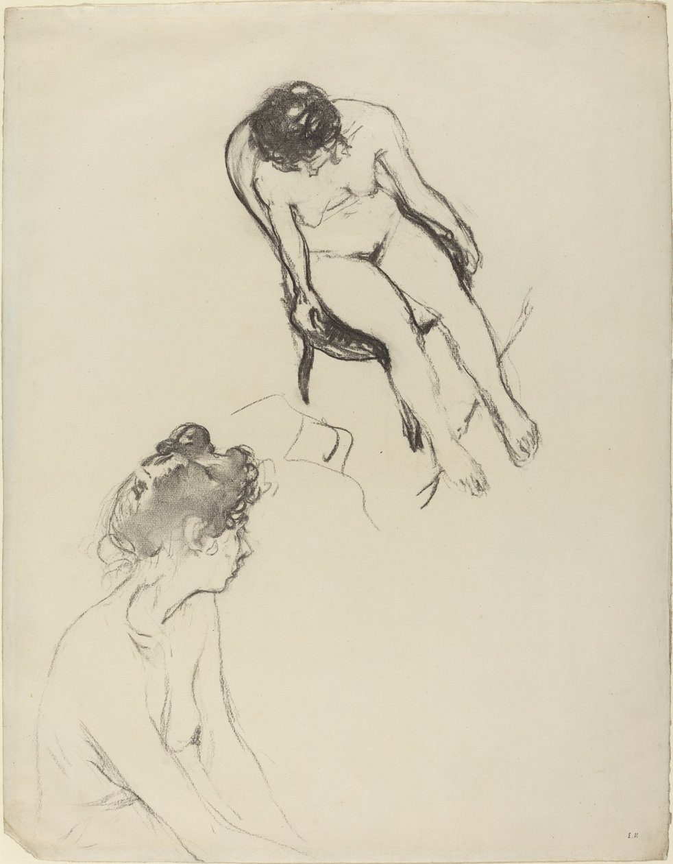 To nøgenfigurstudier af Edouard Vuillard