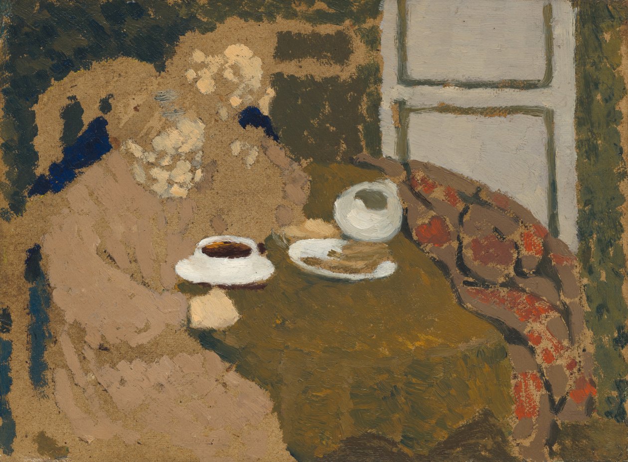 To kvinder drikker kaffe af Edouard Vuillard