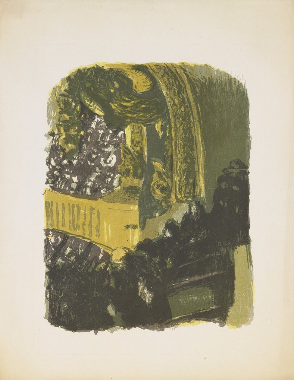 Et galleri på gymnasiet (farvelitografi) af Edouard Vuillard
