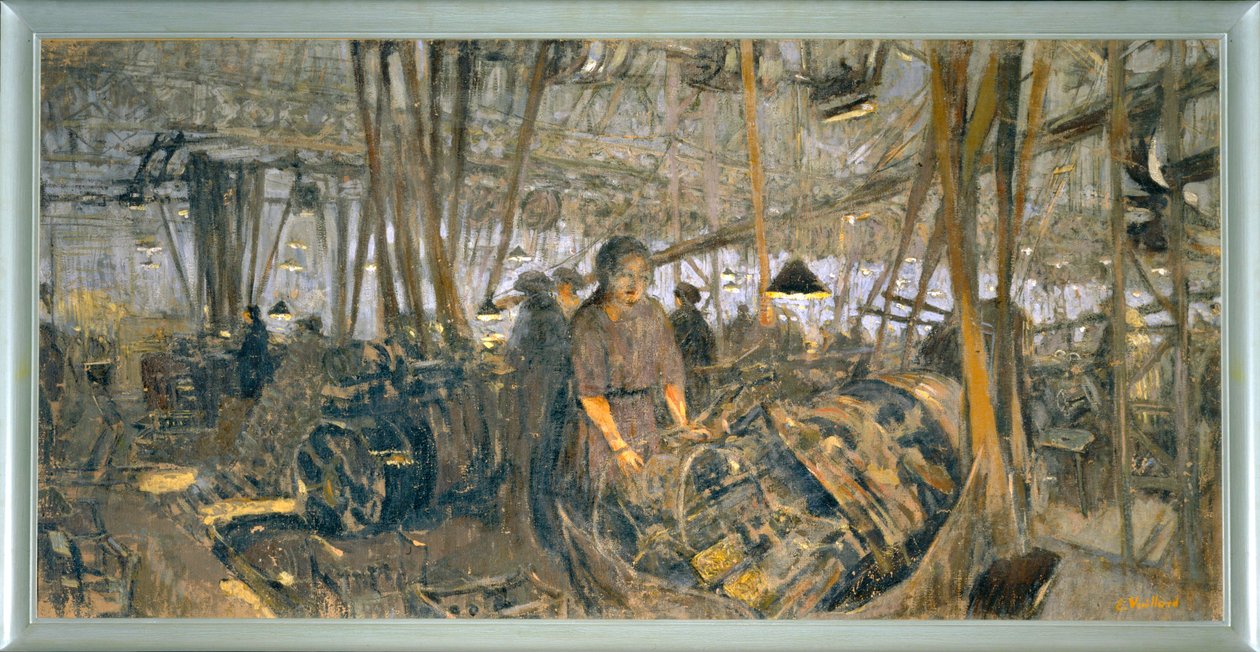 Våbenfabrikken i Lyon: tårnene - ... (tempera på lærred) af Edouard Vuillard